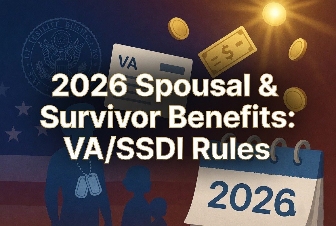 2026 Spousal & Survivor Benefits: VA/SSDI Rules